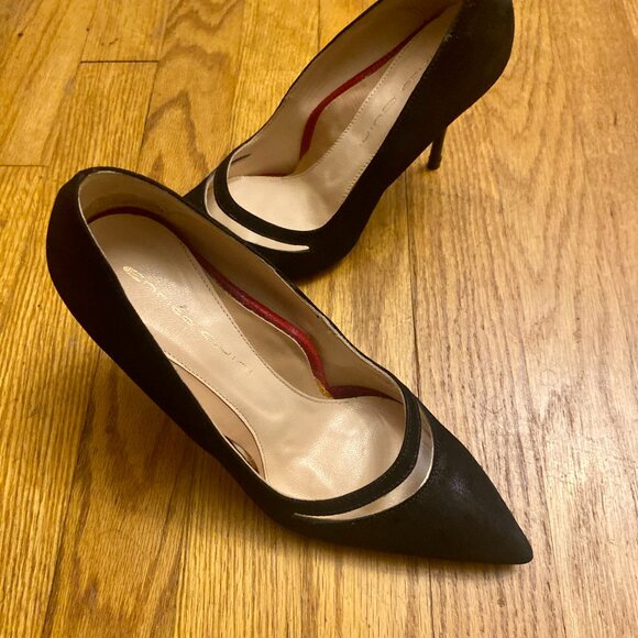 Enrico Cuini for Jamie Black Pumps Heels Shoes Size 36.5 / 6.5